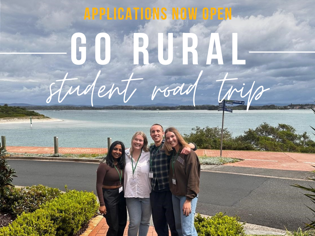Applications are now open for the third and final Go Rural student road trip for 2026!