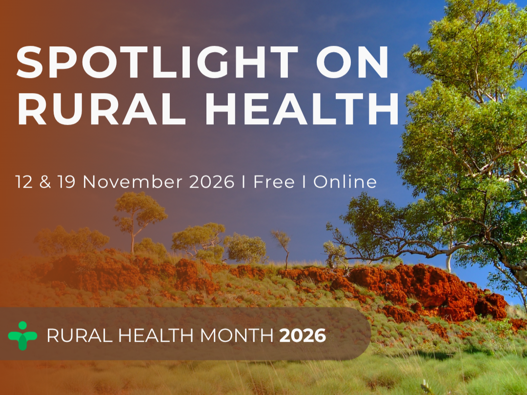 Rural Health Pro invites you to a free, two-part lunchtime webinar series showcasing successful approaches improving health outcomes across rural and remote Australia.